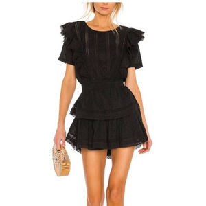 LoveShackFancy Natasha Dress Size Small Black